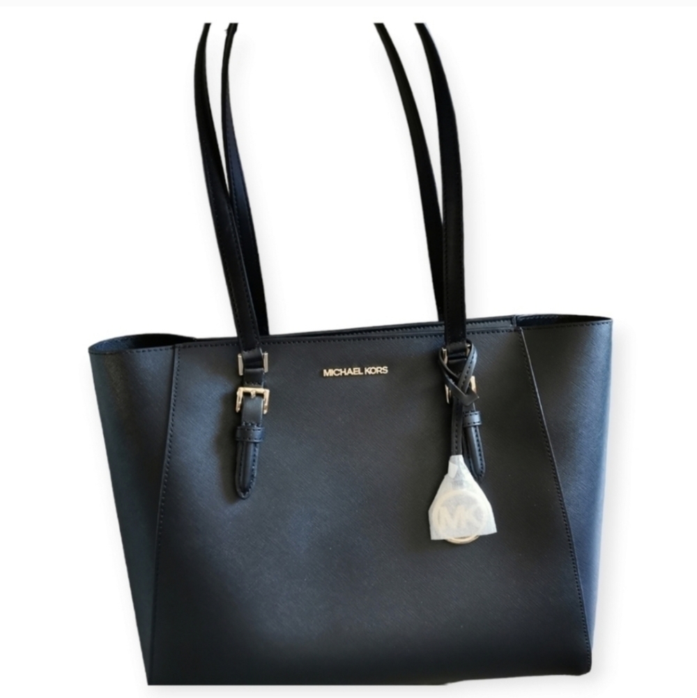 Michael Kors Jet Set Black Saffiano Leather Tote Bag